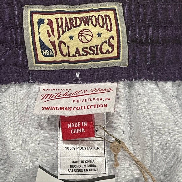 Mitchell & Ness LA Lakers 09 Fadeaway Swingman Basketball Shorts Men’s Size XL - Picture 8 of 10